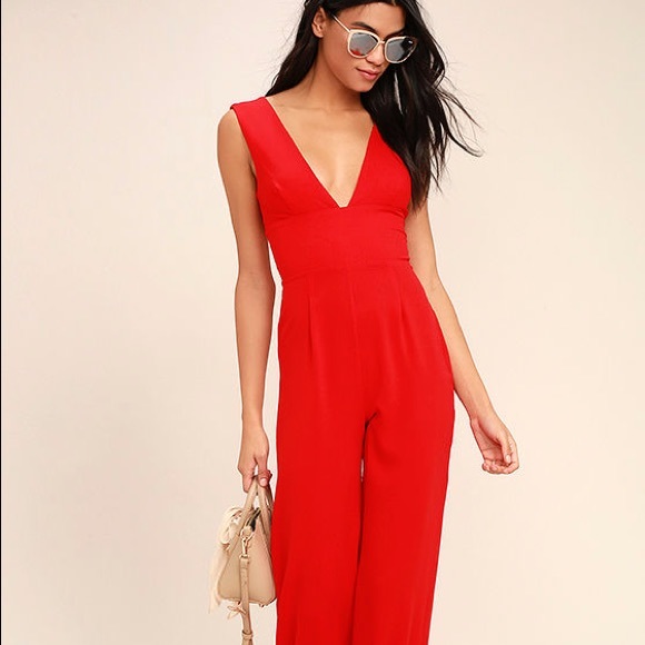 Pants - ❗️brand new red jumpsuit❗️